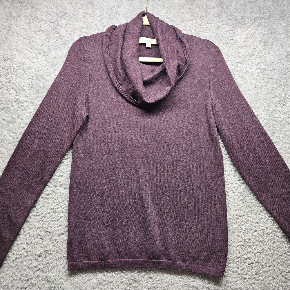 Loft Womens Purple Cowl Neck Sweater Size Small Classic Casual